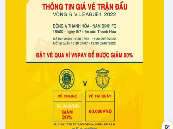 Hướng dẫn cách mua vé bóng đá V League online nhanh nhất