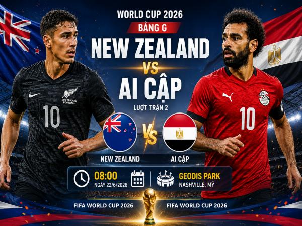 Thống kê về đối đầu New Zealand đấu với Ai Cập ngày 22/6 chi tiết